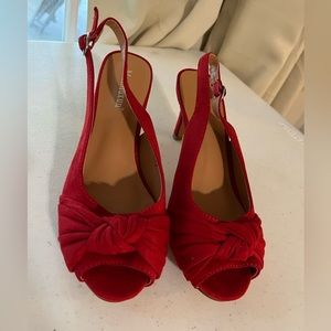 MaxMuxun Red Heels Peep Toe 38/7